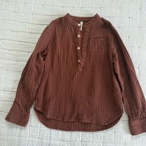 Rylee + Cru Textured Mauve Shirt